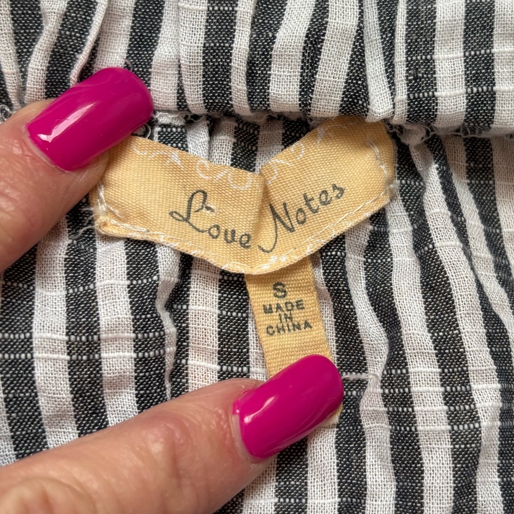 Love Notes Monochrome Striped Swim Coverup - Picture 3 of 4